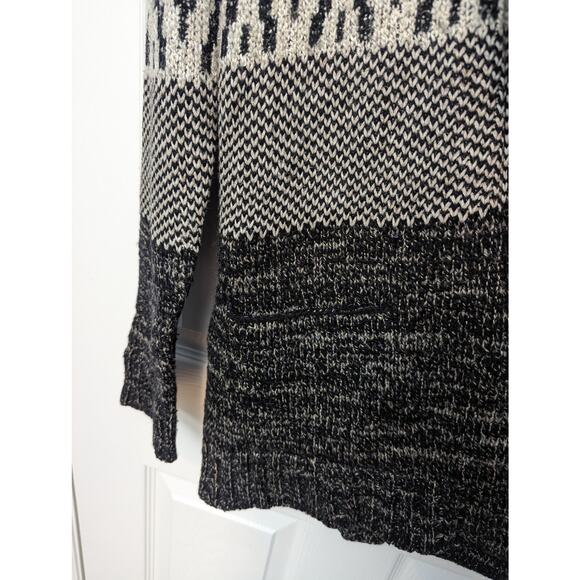 Lucky Brand Size S Cardigan Sweater Wool Southwest Boho Aztec Geometric Print - Picture 12 of 12